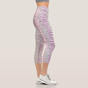 Leggings Capri Glam Strass Rose Diamant Rayures de Tigre