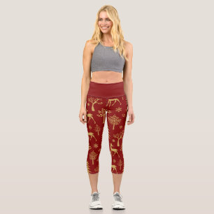 Leggings Capri Gold Deer