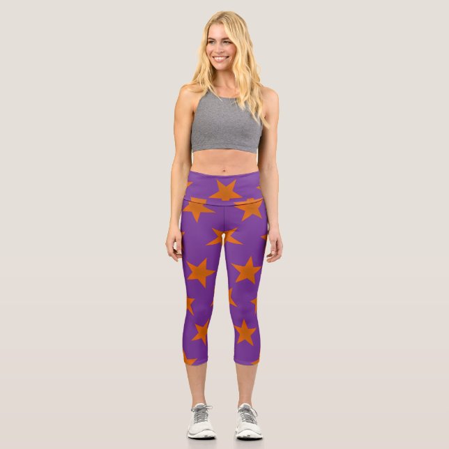 Leggings Capri Golden Stars Motif 3 (Recto)