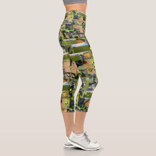 Leggings Capri Golf Photo Collage Capri Leggings,