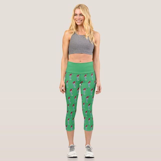 Leggings Capri Golf Vert Thème (Recto)