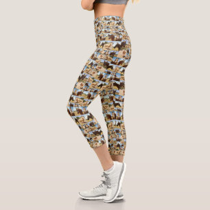 Leggings Capri **"Grace d'or : un collage photo de Palomino"**