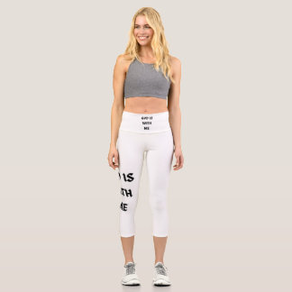 Leggings Capri Grand tour de taille pour les femmes - Dieu est av