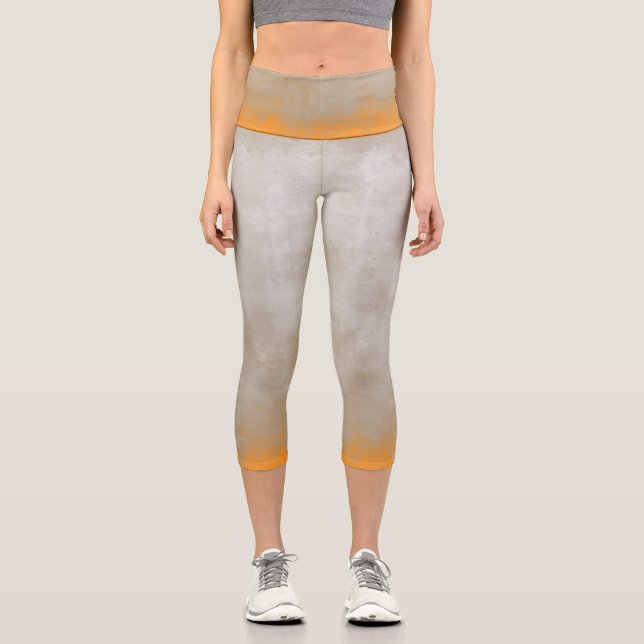 Leggings Capri Gray Orange rustique (Recto)