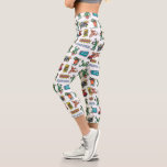 Leggings Capri Gremlins™ Sticker Fun Pattern<br><div class="desc">Celebrate classic creature-feature fun with this vibrant Gremlins™ sticker-style pattern! Packed with fan-favorite characters like Gizmo and Stripe, retro logos, popcorn moments, movie tickets, and playful props, this design captures all the mischievous energy and nostalgic charm of the iconic film. The collage-style layout creates a bold “sticker bomb” effect, with...</div>