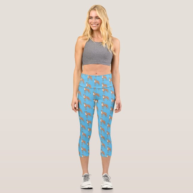 Leggings Capri Greyhound dog (Recto)