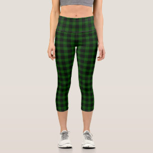 Leggings Capri Gunn tartan vert noir plaid