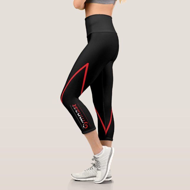 Leggings Capri Gymnaste - Mot minimaliste moderne de gymnastique (Gauche)