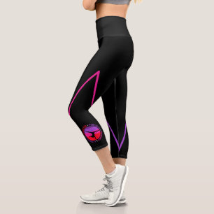 Leggings Capri Gymnastique Féminine Caractère Force Courage