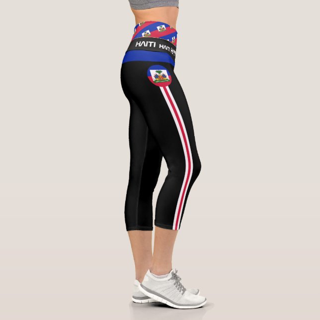 Leggings Capri Haïti & Drapeau haïtien mode, Fitness, Sports (Droite)