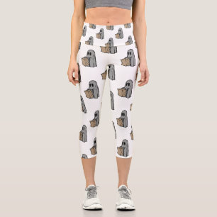 Leggings Capri Halloween, Jolie Gris Fantôme, Trick Ou Treat, Boo