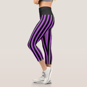 Leggings Capri Halloween Poison violet et noir