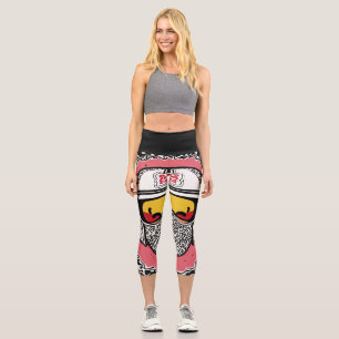 Leggings Capri Harmonie graphique : Keith Haring Bape F, inspiré