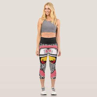 Leggings Capri Harmonie graphique : Keith Haring Bape F, inspiré 