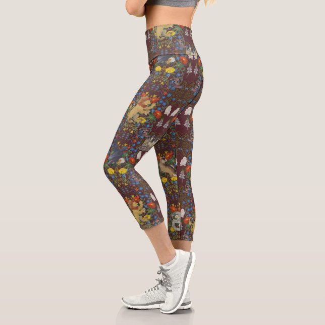 Leggings Capri HARRY POTTER™ | Motif d'icône d'aquarelle en Bourg (Gauche)