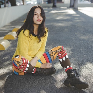 Leggings Capri Hawaïen Tiki