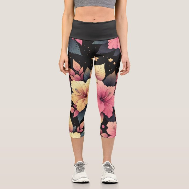 Leggings Capri Hibiscus Heureux (Recto)