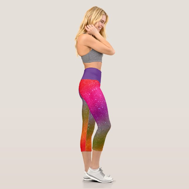 Leggings Capri Hip Rainbow Cosmic parties scintillant haute taill (Droite)