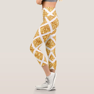 Leggings Capri Honeypeb Gold Parties scintillant Boho Collection 