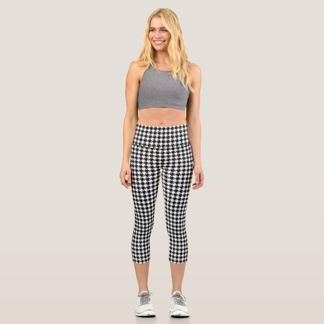 Leggings Capri Houndstooth BWe Rpt Motif (Recto)