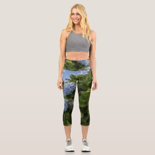 Leggings Capri Hydrangée bleue