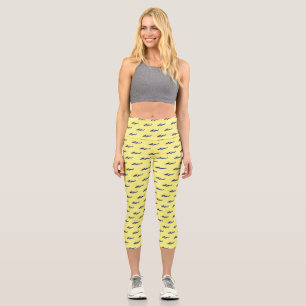Leggings Capri Illustration de bande dessinée d'hélicoptère de po