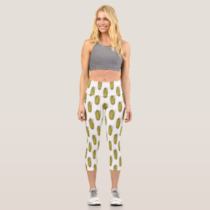Leggings Capri Illustration de dessin animé de maïs 