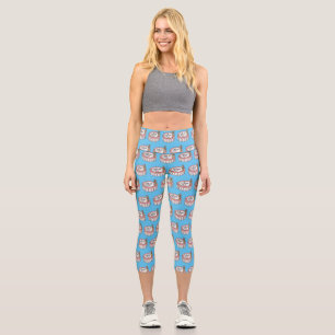 Leggings Capri Illustration de gâteau d'anniversaire