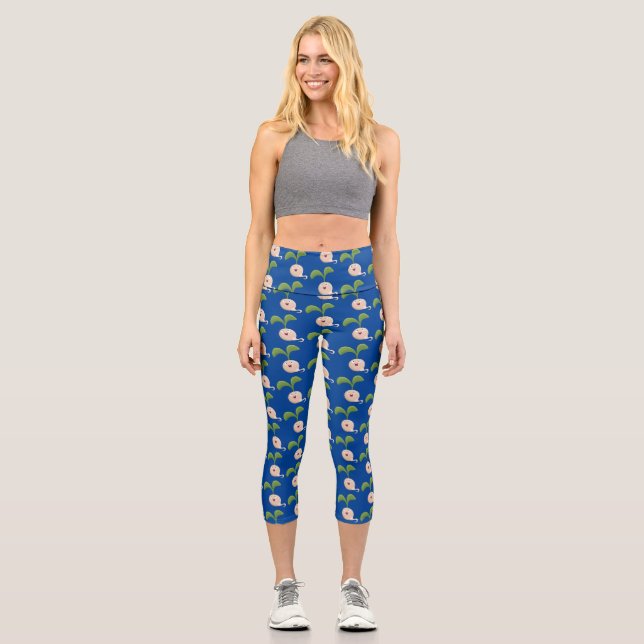 Leggings Capri Illustration de la caricature de la gerbe de grain (Recto)