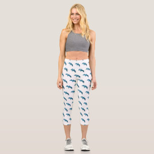 Leggings Capri Illustration de requin marteau