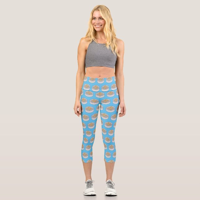 Leggings Capri Illustration de Shumai dim sum (Recto)