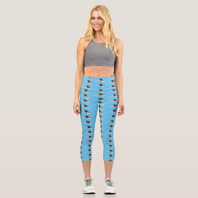 Leggings Capri Illustration de Tamandua (Recto)