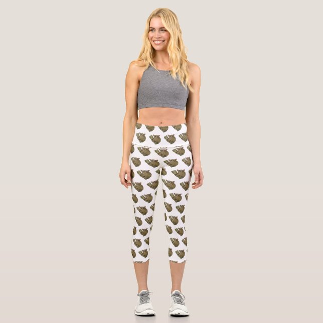 Leggings Capri Illustration de Tarsier (Recto)