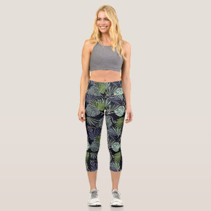 Leggings Capri Illustration des plantes intérieurs populaires de 