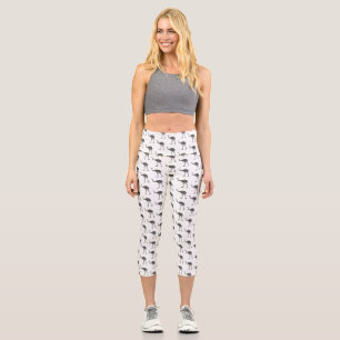 Leggings Capri Illustration d'oiseau de rhée