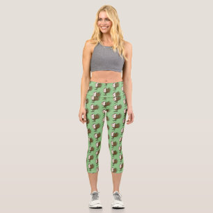 Leggings Capri Illustration d'oiseau de tétras des armoises