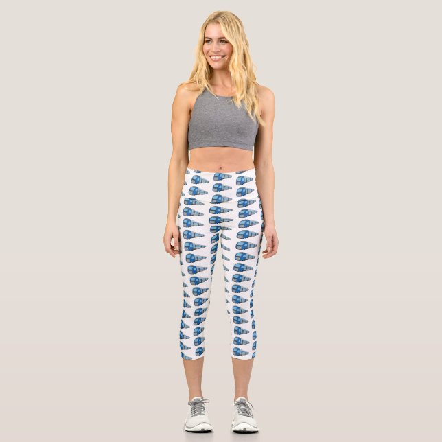 Leggings Capri Illustration d'un train électrique (Recto)