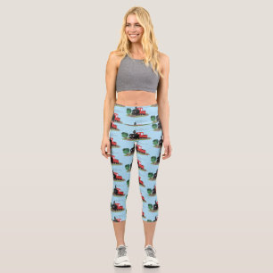 Leggings Capri Illustration d'une locomotive à vapeur mûre