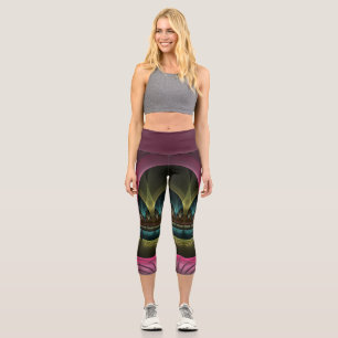 Leggings Capri Imaginaire spécial Motif Abstrait coloré Fractal