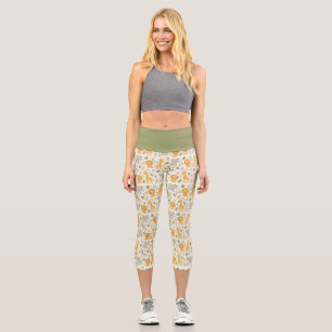 Leggings Capri Impression de nurserie d'animaux de safari