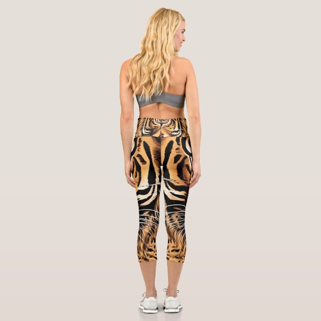 Leggings Capri Impression de tigre (Verso)