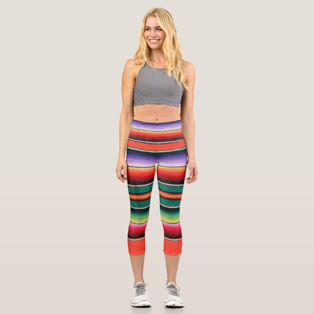 Leggings Capri Impression générale mexicaine (Recto)