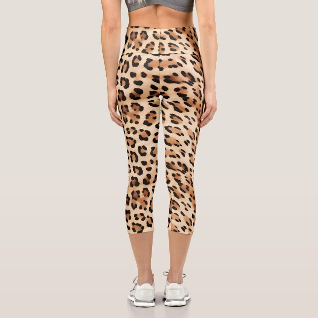 Leggings Capri Imprimé animalier léopard crème (Verso)