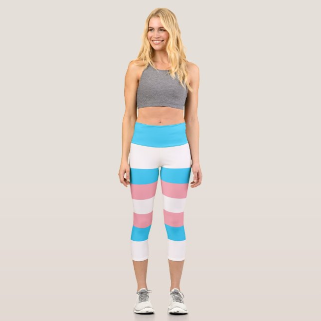 Leggings Capri Indicateur transgenre personnalisé (Recto)