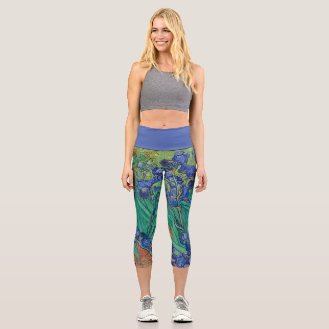 Leggings Capri Irises Vincent van Gogh Capris haut-loué (Recto)