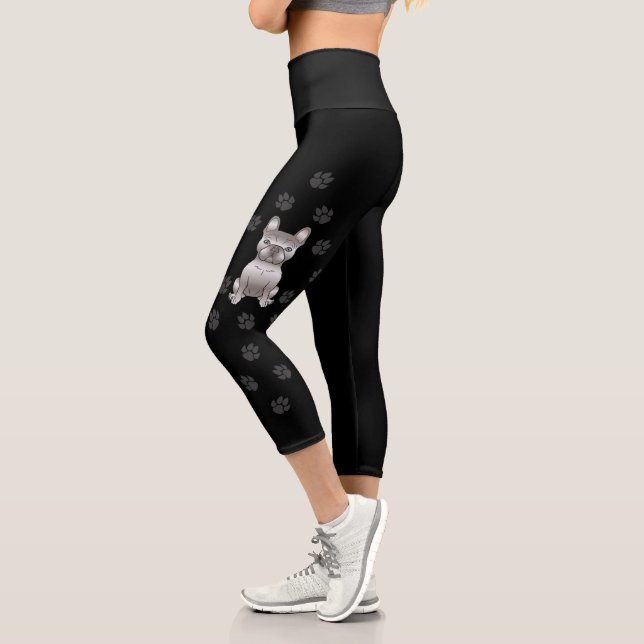 Leggings Capri Isabella Bouledogue Français / Frenchie Chien Mign (Gauche)