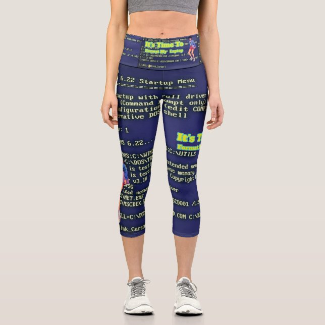 Leggings Capri It's Time To Format My Laptop (Recto)