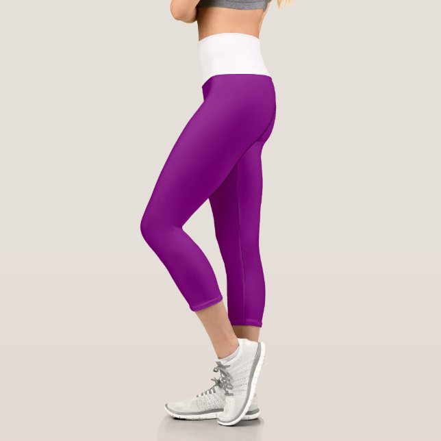 Leggings Capri Jambes de Capri pourpres (Gauche)