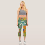 Leggings Capri Jardin des fleurs par Gustav Klimt<br><div class="desc">S'il vous plaît visitez mon magasin pour un design plus intéressant et plus de choix de couleurs.
=> zazzle.com/colorfulworld*</div>