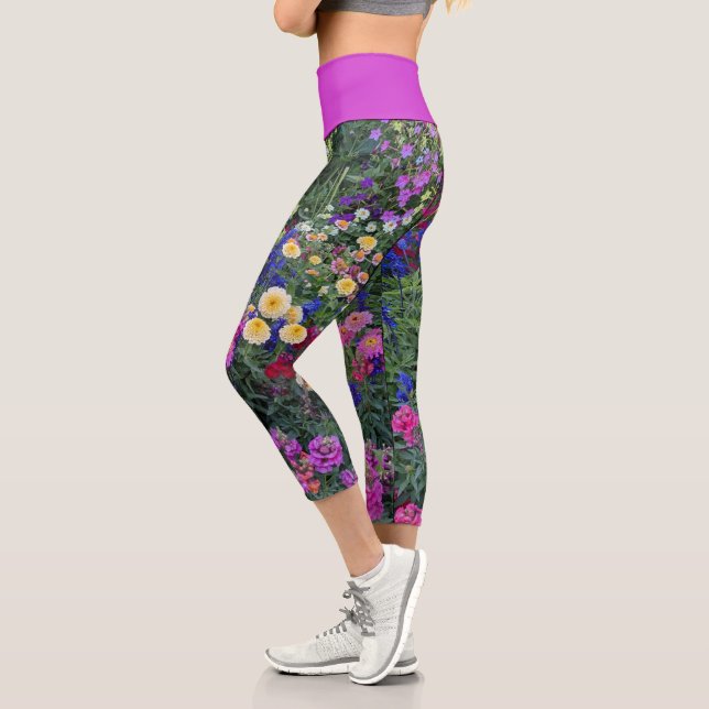 Leggings Capri Jardin d'été coloré Floral (Gauche)
